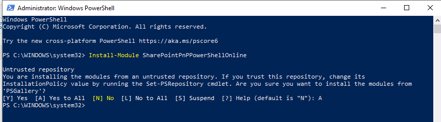 backup sharepoint online site collection using powershell