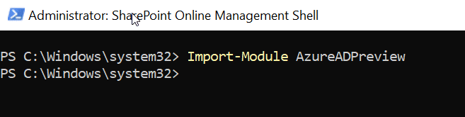 Run the command: Import-Module AzureADPreview