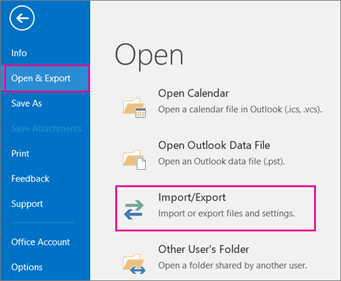 Export Outlook Contacts to .PST