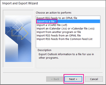 Export Outlook Contacts to a .CSV file