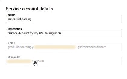 Guide to Migrating from G Suite to Office 365:Setup Google Service Account